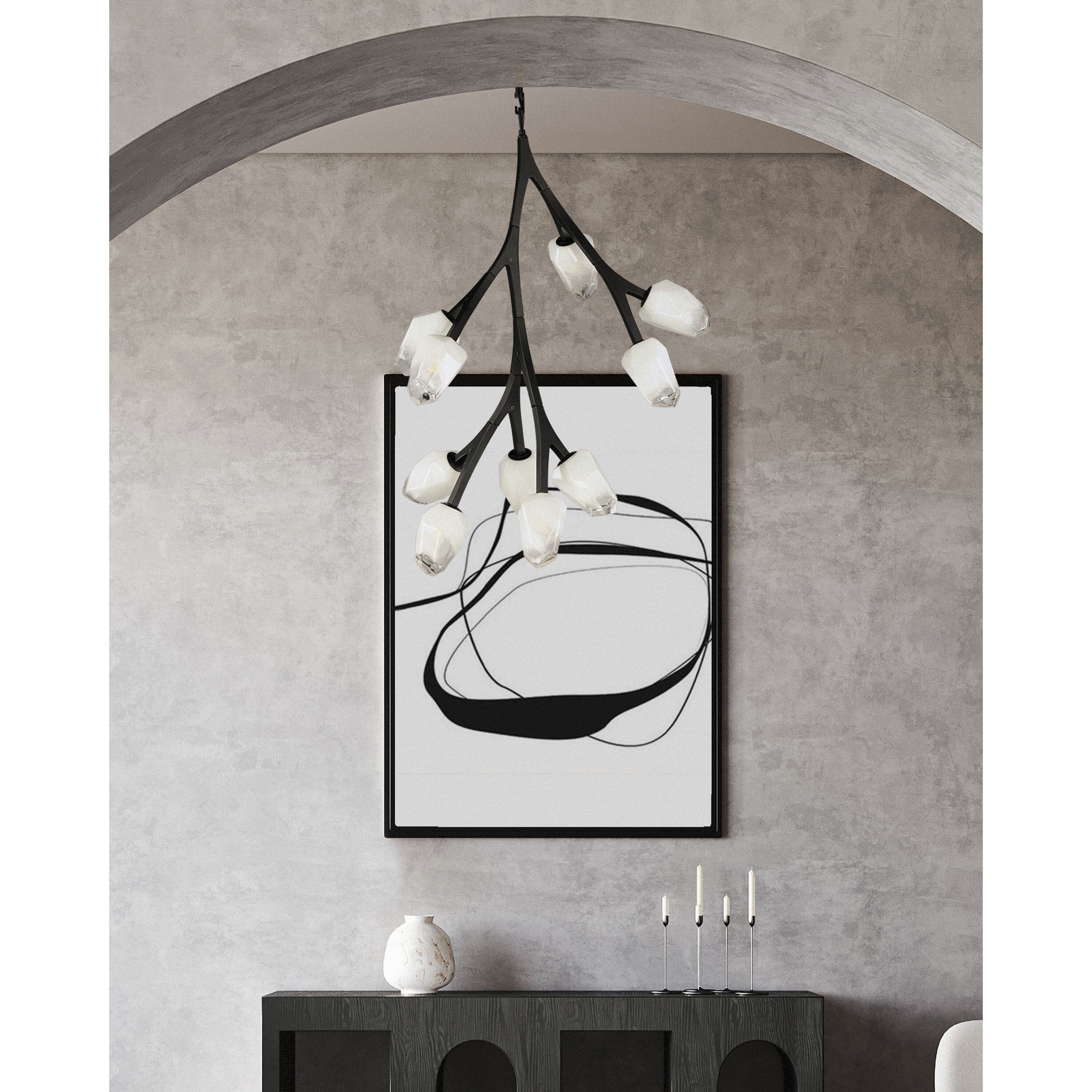 Blossom LED 19.25 inch Black Multi-Light Pendant Ceiling Light